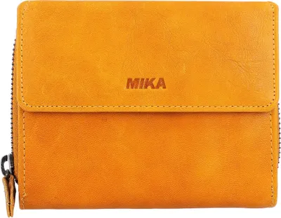 Zdjęcie produktu dla Portfel damski skórzany 13x10x2,5cm żółty