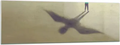 Produktbild von Bilder auf glas - Einteilig - Kind Symbol Vogel - 160x50cm - Glasbilder - Wandbilder - Bilder - zum Aufhängen bereit - Wanddekoration aus Glas - Glas Bilder - Wandbild auf Glas - GAB160x50-4765