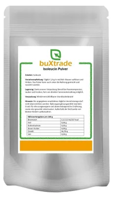 Produktbild von 500 g Isoleucin Pulver | Vegan | L-Isoleucin | Buxtrade