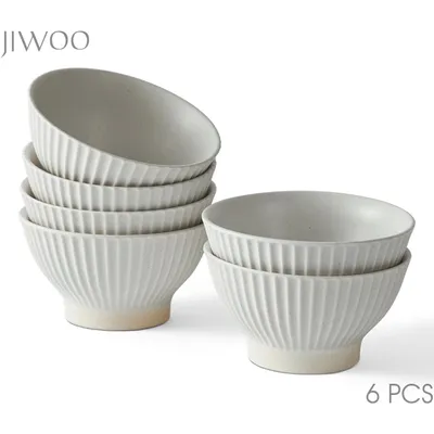 Produktbild von Schale set 6er Ø12 cm Müslischalen Frühstücksschale Dessertschalen Keramik Schalen für 6 Personen Matt-Glasur Bowl Mikrowellen- und Spülmaschinenfest