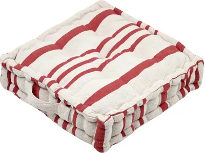 Produktbild von Stof Textile Bodenkissen Beach - cremeweis/steinrot - 45x45x10cm