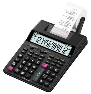 Zdjęcie produktu dla Casio HR-150RCE, Komputer stacjonarny, Kalkulator z funkcją druku, 23 cyfr(y), 1 linii, AC/Bateria, Czarny
