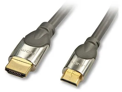 Produktbild von Lindy 41436, 1 m, HDMI Typ A (Standard), HDMI Type C (Mini), 10,2 Gbit/s, Schwarz