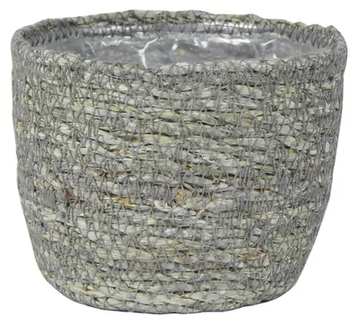 Produktbild von Ter Steege Pflanzenkorb - blau/grau - Seegras - 13 x 10 cm