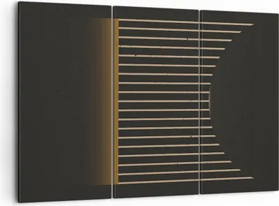 Produktbild von Bild auf Leinwand - Leinwandbild - 3 Teile - Modern Schwarz Gelb - 105x70cm - Wand Bild - Wanddeko - Wandbilder - Leinwanddruck - Bilder - Wanddekoration - Leinwand bilder - Wandbild - CE105x70-4719
