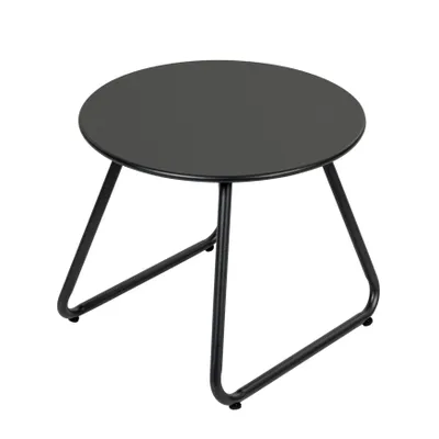Produktbild von 45 cm runder Outdoor‑Metall‑Beistelltisch, pulverbeschichtet