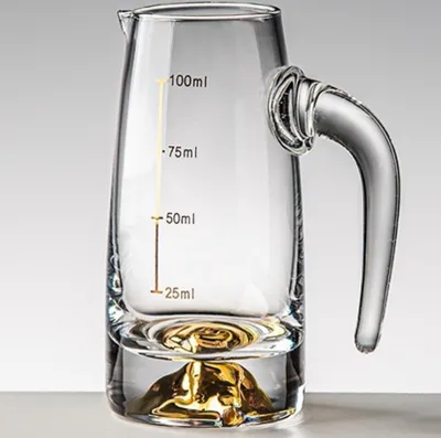 Obrázok produktu pre Krištáľový džbánik s odmerkou - Zlatá/100ml KP35425