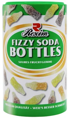 Produktbild von Rexim Fizzy Soda Bottles 250g Saure Fruchtgummis