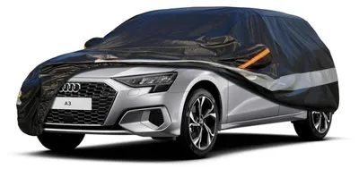 Produktbild von Autoabdeckung 10 Schichten Wasserdicht Atmungsaktiv für Audi A3/S3/RS3 (1996-2023) Schwarz