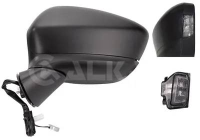 Produktbild von ALKAR 9059665 Außenspiegel Seitenspiegel Links für MAZDA CX-5 (KE, GH) Beheizt Asphärisch Grundiert Elektrisch