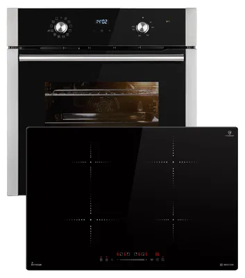 Produktbild von Autarkes Herdset: 60cm Einbaubackofen BO8810SS + 77cm Induktionskochfeld IH87704RL | Grill | Heißluft | Teleskopauszüge | Automatik-Timer | 2-fach Wärmeschutzverglasung | SET8810IH877RL
