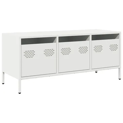 Produktbild von TV-Schrank Weiß 101,5x39x43,5 cm Kaltgewalzter Stahl
