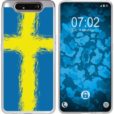 Produktbild von PhoneNatic Case kompatibel mit Samsung Galaxy A80 Silikon-Hülle WM Schweden M12