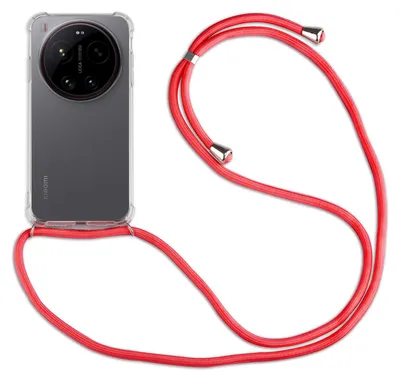 Produktbild von Handykette für Xiaomi 17 Ultra Hülle mit Band Case Handyhülle mit Kette in Rot