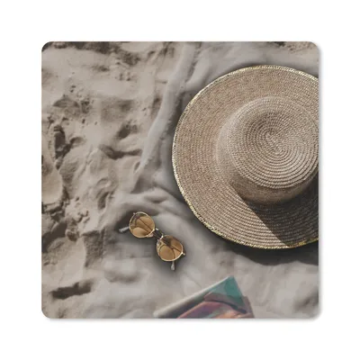 Produktbild von MuchoWow® Mauspad Mousepad Sommer - Strand - Sonnenbrille - Hut 30x30 cm - Mousepads - Maus Mat - Pad - Mausunterlage - Gaming