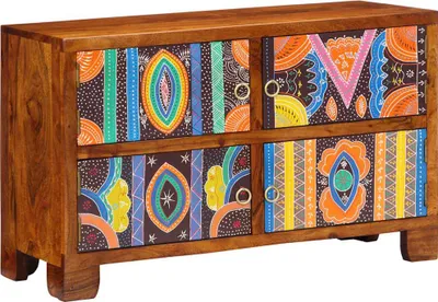 Immagine prodotto di vidaXL Scarpiera con porta marrone 90 x 35 x 55 cm in legno massiccio di acacia