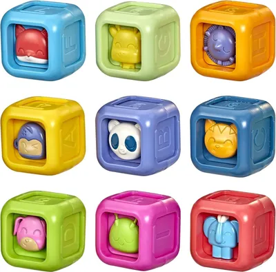 Productafbeelding van Playskool bouwstenen met dierenmotieven, speelblokken voor peuters en baby's vanaf 6 maanden