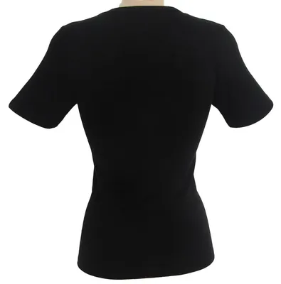 Damen T-Shirt Karree-Ausschnitt schwarz Rückenansicht