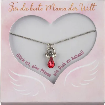 Produktbild von HERGO Glückskette "Für die beste Mama der Welt" rot