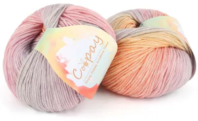 Image de Fil pour crochet, dégradé de couleurs, 2 pelotes de 100g, 220m, 50% coton, 50%.polyacrylique. Effet dégradé, "Rêves colorés"