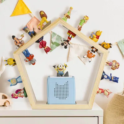 Produktbild von Baby Vivo Regal für Toniebox mit magnetischer Aufbewahrung für über 68 Tonies - Fünfeck