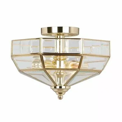Image de Plafonnier LED Lampe de chambre à coucher Lustre ; Or