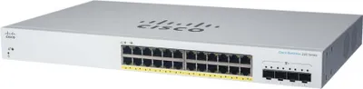Image de Cisco CBS220-24P-4G, Administré, L2, Gigabit Ethernet (10/100/1000), Alimentation par Ethernet (PoE), Montage en rack, 1U