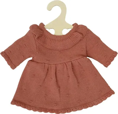 Image de Poppen Brei Jurk Perzik, 28-35 cm