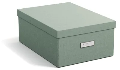 Aufbewahrungsbox mit Deckel, mintgrün, 39x28,5x16 cm, Faltbox