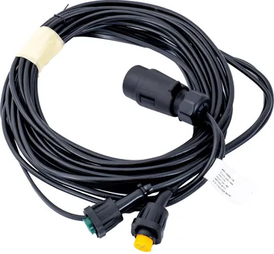 Produktbild von MANTES Anhänger Kabelbaum 4,5 m 7-polig Stecker 2x 5-Pin Bajonett mit Markierungsleitung 4,2 m 0,5 mm2 für Anhänger Beleuchtung Positionslicht