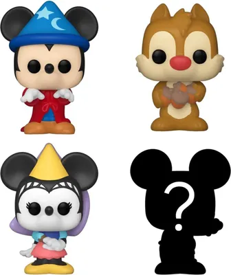 Productafbeelding van Disney Sorcerer Mickey, Dale, Princess Minnie - 4-delig set - Bitty Pop! Funko