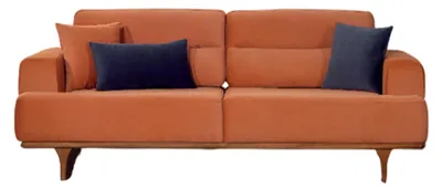Produktbild von Oranger 3-Sitzer Stilvolle Wohnzimmer Polstercouch Textilsofas