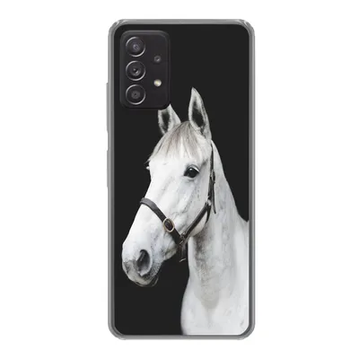 Produktbild von MuchoWow® Handyhülle Schutzhülle Hülle für Samsung Galaxy A33 5G Pferd - Halfter - Weiß Silikon Softcase Handy Hülle - Kartenhalter