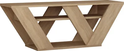 Image de Meuble TV en bois "Pipralla" - 110 x 30 x 40 cm - Chêne