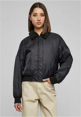 Produktbild von Urban Classics - Damen Pilot Bomber Jacke - BLACK/BLACK - M