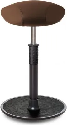 Produktbild von Sitz- Stehhocker Free Tall Triangel Boxmark Leder Braun schwarz /schwarz.