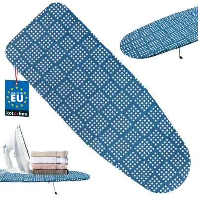 Image de Table à repasser KOTARBAU® - Petite table à repasser de voyage 75 x 27 cm - Housse de protection bleue à pois