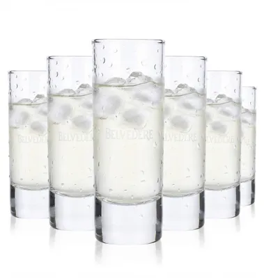 Produktbild von 6x Belvedere Vodka Glas 5cl Shotglas Signature Sipping Glass C6
