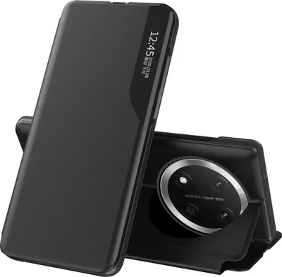Produktbild von Hülle für Honor X9C, Smart View Fenster Flip Stand Cover Kunstleder Schutzhülle Schwarz