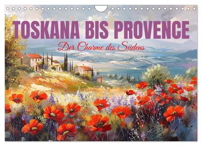 Produktbild von Toskana bis Provence (Wandkalender 2027 DIN A4 quer), CALVENDO Monatskalender