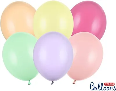 Zdjęcie produktu dla PartyDeco SB14P-000P-50, Zabawka - balon, Lateks, Różne kolory, Monochromatyczny, Przyjęcie, Uniwersalne