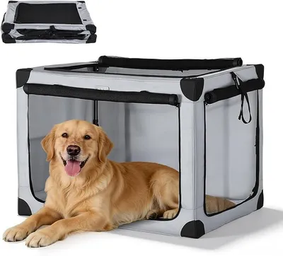 Imagen del producto de Caja de transporte plegable para perros, ideal para razas pequeñas y medianas