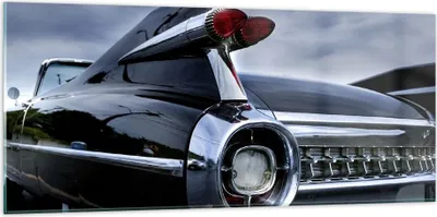 Produktbild von Bilder auf glas - Auto Retro Himmel - 120x50cm - Glasbilder - Wandbilder - Kunstdruck - zum Aufhängen bereit - Wanddekoration aus Glas - Glas Bilder - Wandbild auf Glas - Einteilig - GAB120x50-0159