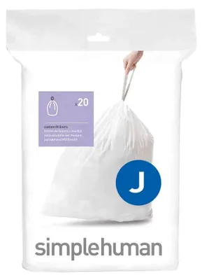 Produktbild von simplehuman CW0169, 45 l, Weiß, Kunststoff, 20 Stück(e)