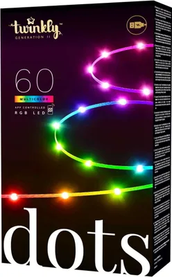 Zdjęcie produktu dla Twinkly Dots 60 LED RGB USB black wire 3 m