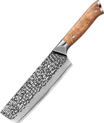 Obrázok produktu pre Damaškový kuchynský nôž ZA-37479 - Nakiri/Hnedá KP37479