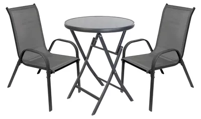 Elegantes 3-teiliges Bistro-Set für Garten, Balkon & Terrasse
