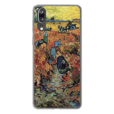 Produktbild von MuchoWow® Handyhülle Schutzhülle Hülle für Huawei P20 Der rote Weinberg - Vincent van Gogh Silikon Softcase Handy Hülle - Hardcover