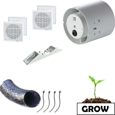 Produktbild von Grow Lüftung Set Abluft Bausatz Komplett Ventilator 100 mm