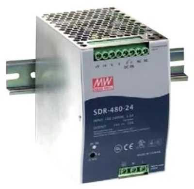 Produktbild von MEAN WELL 480W 24V DC DIN-Rail Netzteil SDR-480-24 (SDR-480-24)